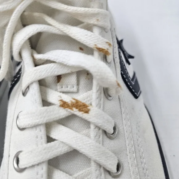 Converse Star Player 76 Mid Vintage White Black Mens Size 11.5 Preowned - Picture 9 of 10